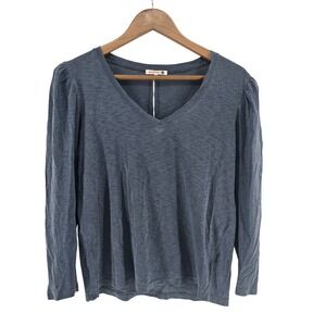 Sundry Anthropologie Long Sleeve‎ T-Shirt Size 1 Small Blue Pima Cotton Soft Tee